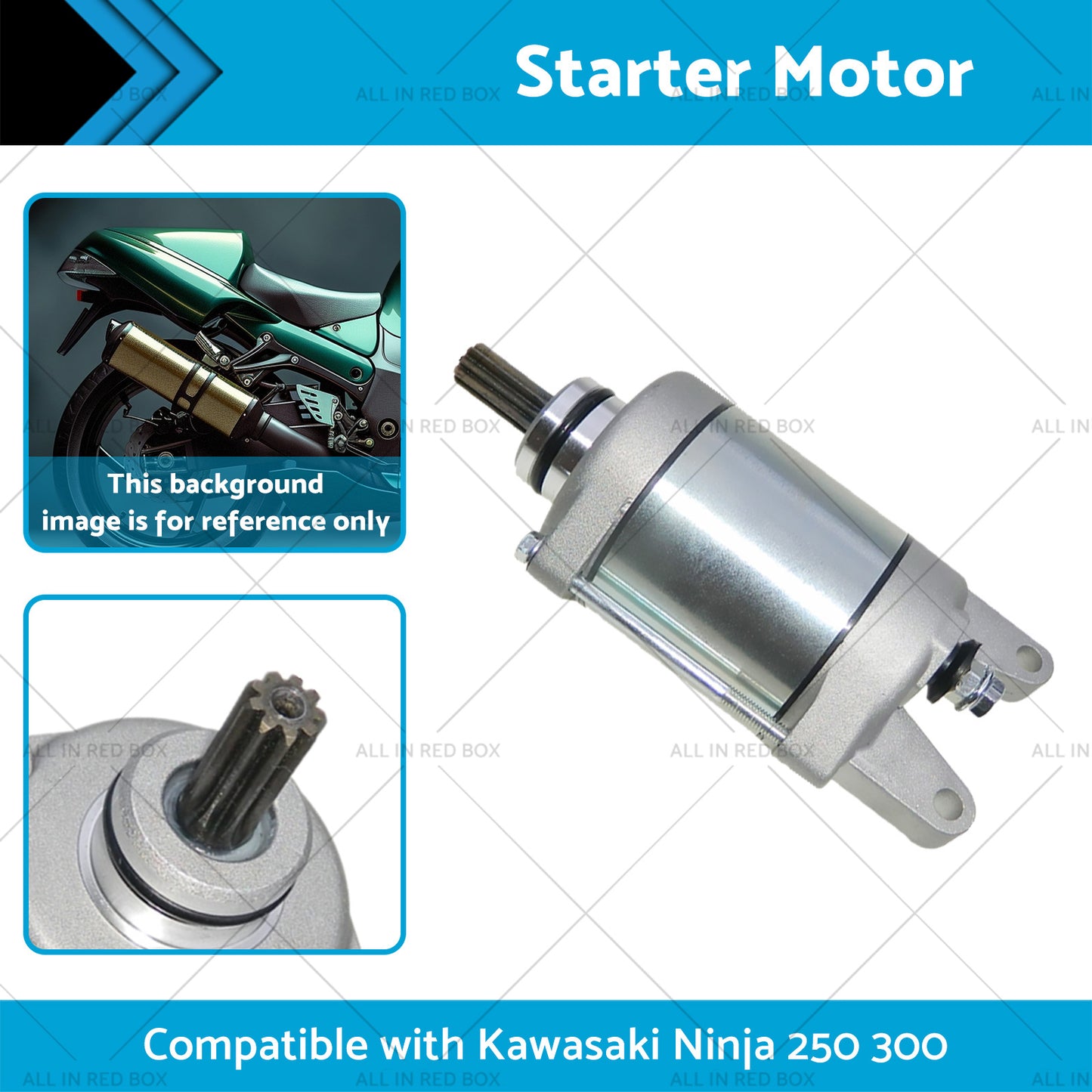 {{ 21163-0717 Starter Motor Suitable for Kawasaki Ninja 250 300 Versys-X 250 13-20 }} - Buy Car Parts Online at {{ Kaka Auto Parts }}.