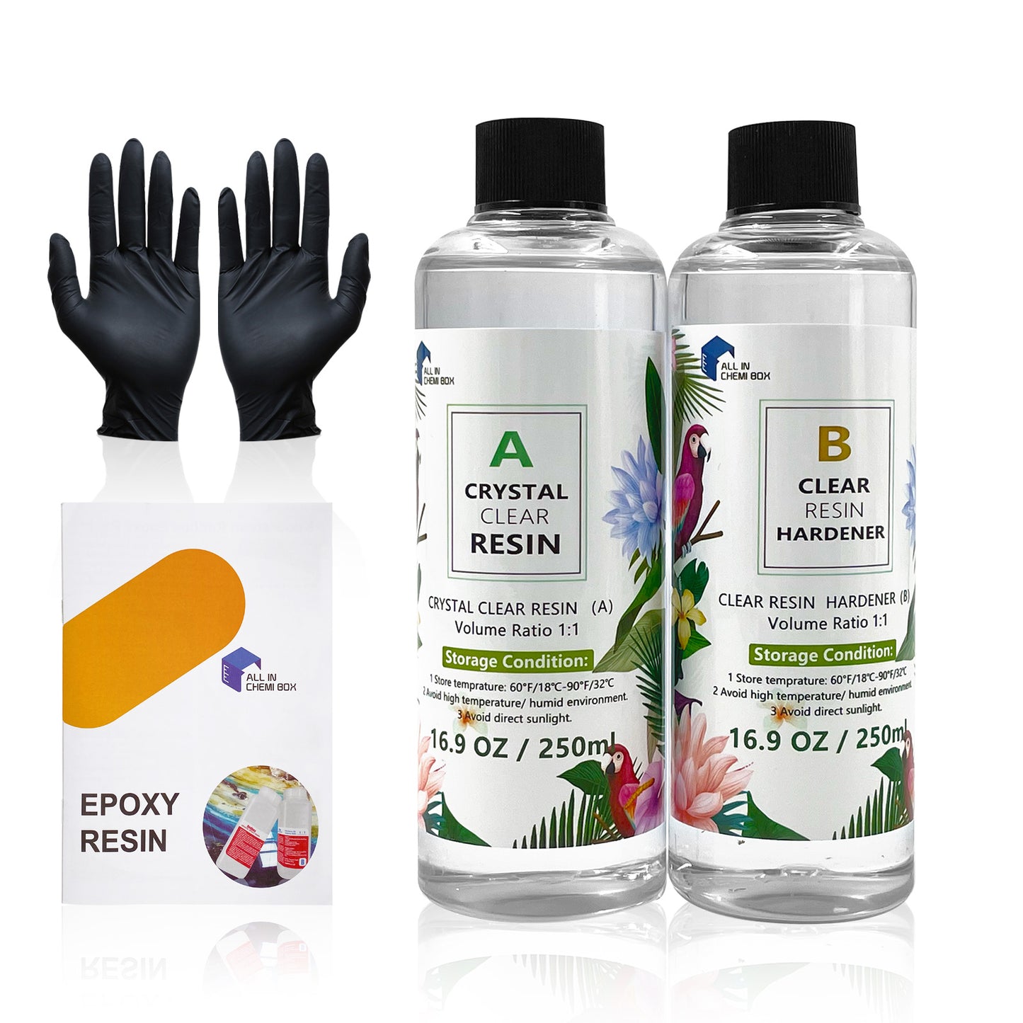 Epoxy Resin Art DIY UV Crafts Glass Water Clear Epoxy Coating 1 1 2 1 3 1 AB Kit