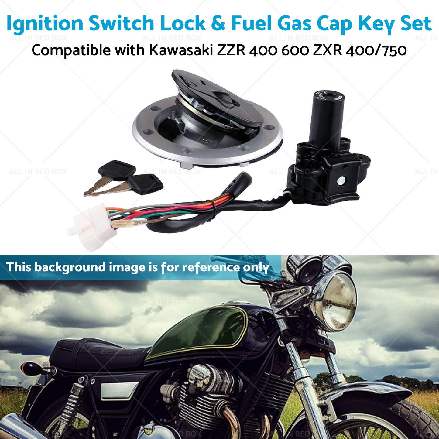 {{ For Kawasaki ZZR 400 600 ZXR 400 750 Ignition Switch Lock and Fuel Gas Cap Key Set }} - Buy Car Parts Online at {{ Kaka Auto Parts }}.