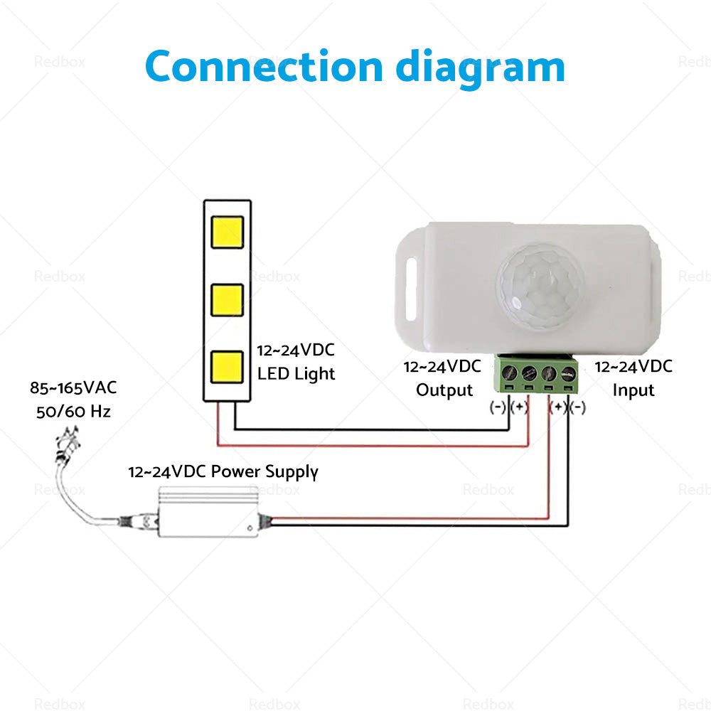 {{ 8m Body Infrared PIR Motion Sensor Switch For LED Light Strip Automatic 12V 24V }} - Buy Car Parts Online at {{ Kaka Auto Parts }}.
