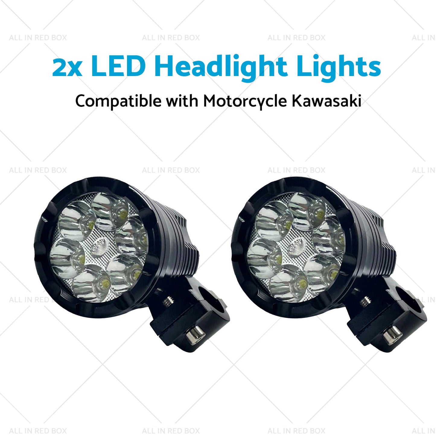 {{ 2x LED Headlight Lights Motorcycle Waterproof Driving Fog Spotlight Lamp }} - Buy Car Parts Online at {{ Kaka Auto Parts }}.