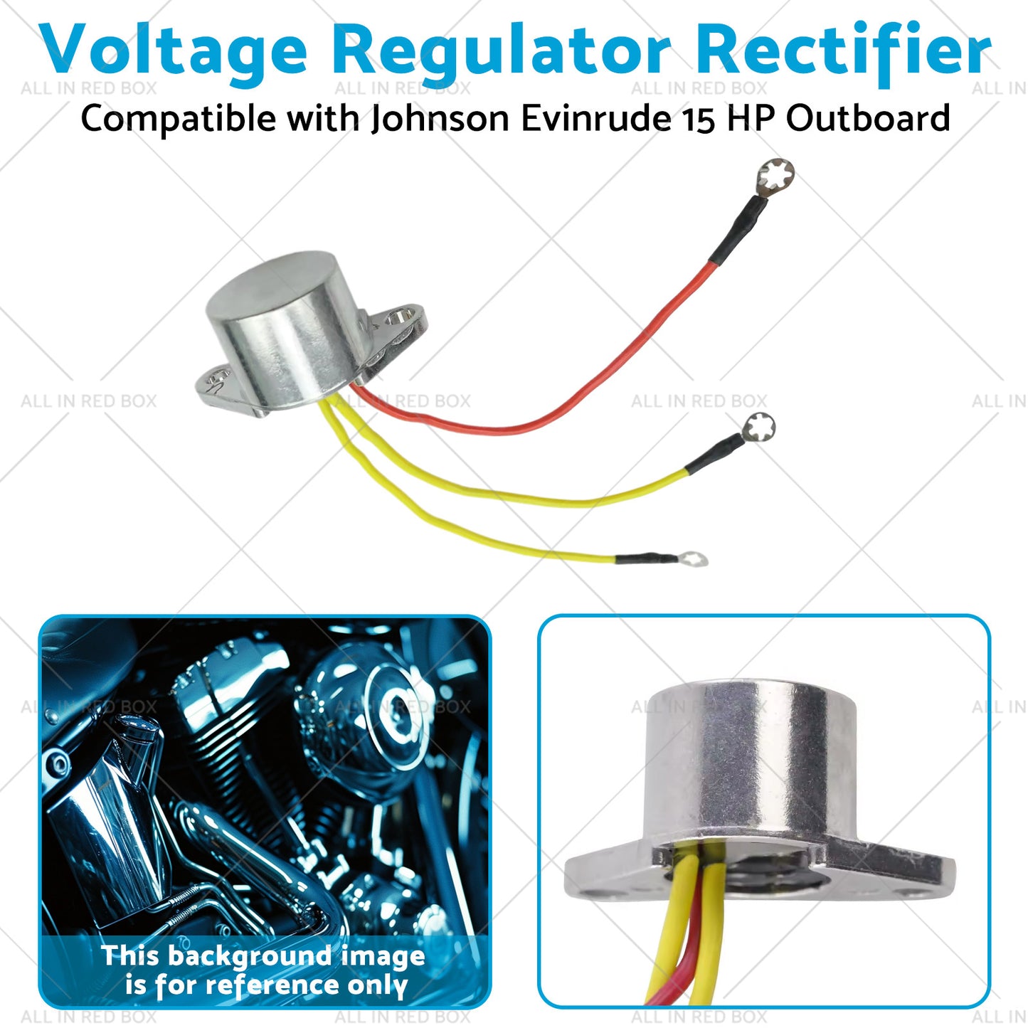 {{ Voltage Regulator Rectifier 3 Wire Suitable for Johnson Evinrude 15 HP Outboard }} - Buy Car Parts Online at {{ Kaka Auto Parts }}.