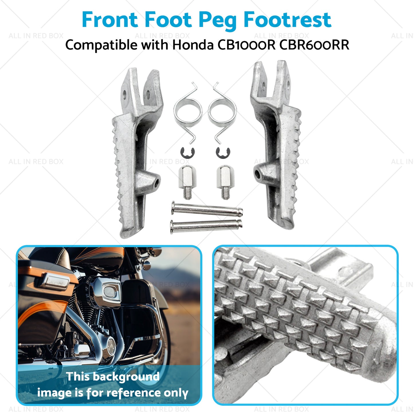 {{ Front Foot Peg Footrest Silver Suitable For Honda CB1000R CBR600RR CBR1000RR }} - Buy Car Parts Online at {{ Kaka Auto Parts }}.