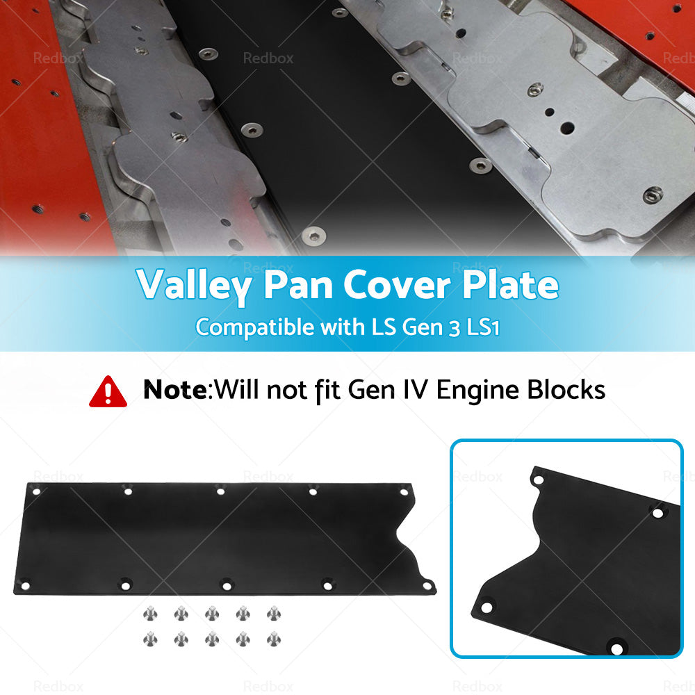 {{ Suitable For LS1 LS Gen 3 Billet Valley Pan Cover Low Plate Knock Sensor Delete }} - Buy Car Parts Online at {{ Kaka Auto Parts }}.