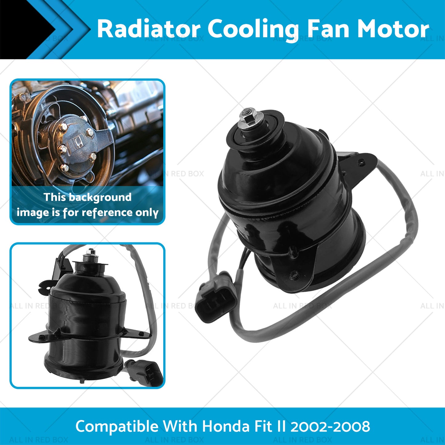 19030-PWA-J51 Radiator Cooling Fan Motor Suitable for Honda Fit II 2002-2008