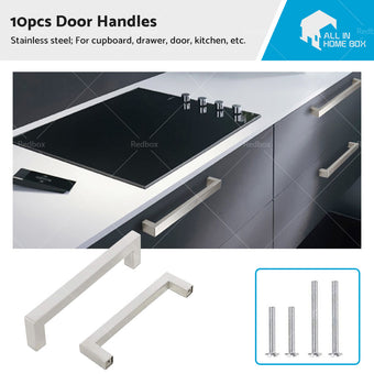 compare product 10 X Kitchen Cabinet Door Handles Matte Stainless Steel Drawer Cupboard Pulls