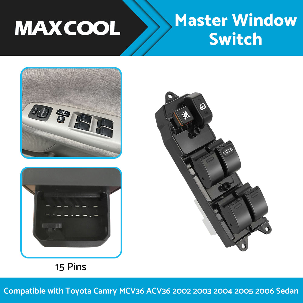 Master Window Switch Suitable For Toyota Camry MCV36 ACV36 2002-2006 Driver Side