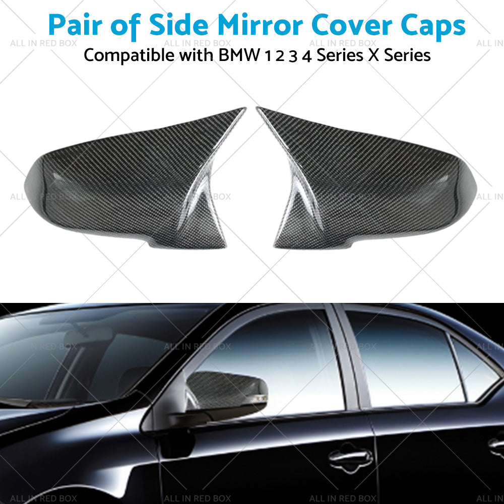 {{ Carbon Fibre Side Mirror Cover Caps Suitable for BMW F20 F21 F22 Series 1 2 3 4 }} - Buy Car Parts Online at {{ Kaka Auto Parts }}.