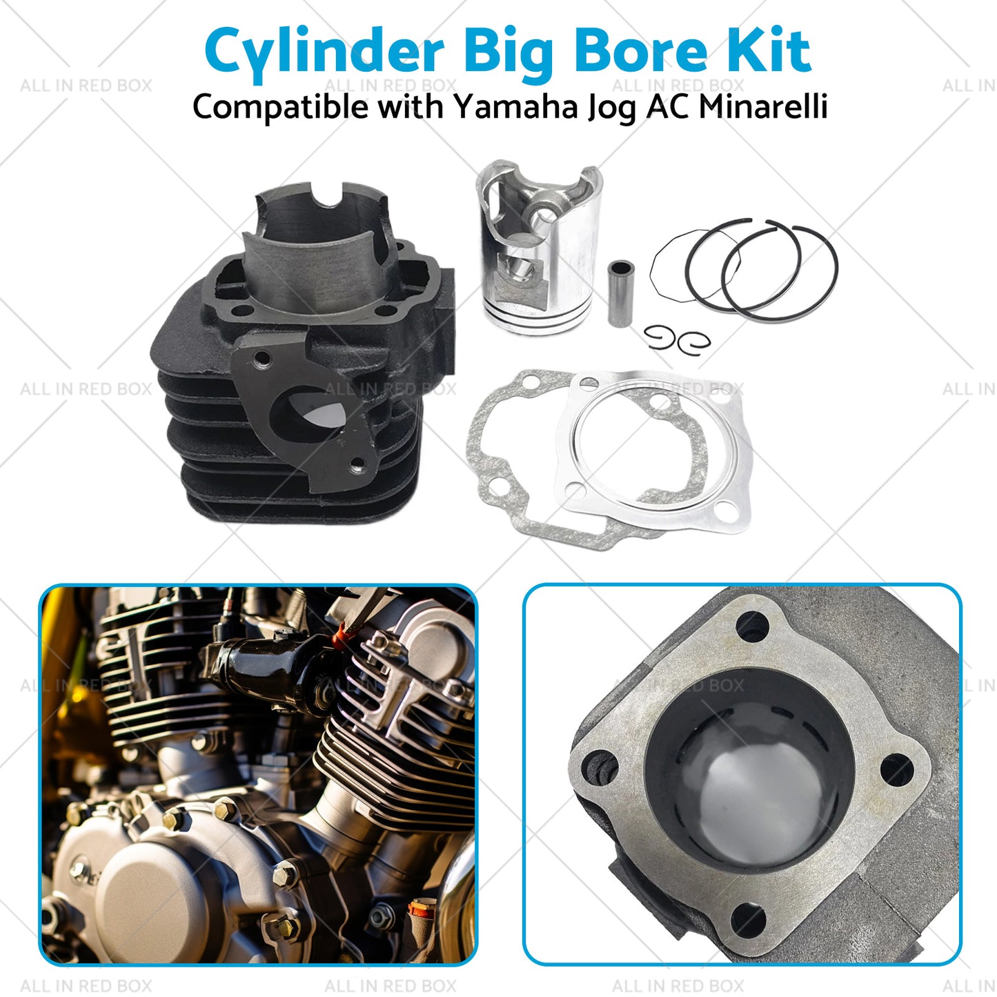 {{ 50mm Cylinder Big Bore Kit Suitable For Yamaha Jog 90cc Minarelli 2 Stroke }} - Buy Car Parts Online at {{ Kaka Auto Parts }}.