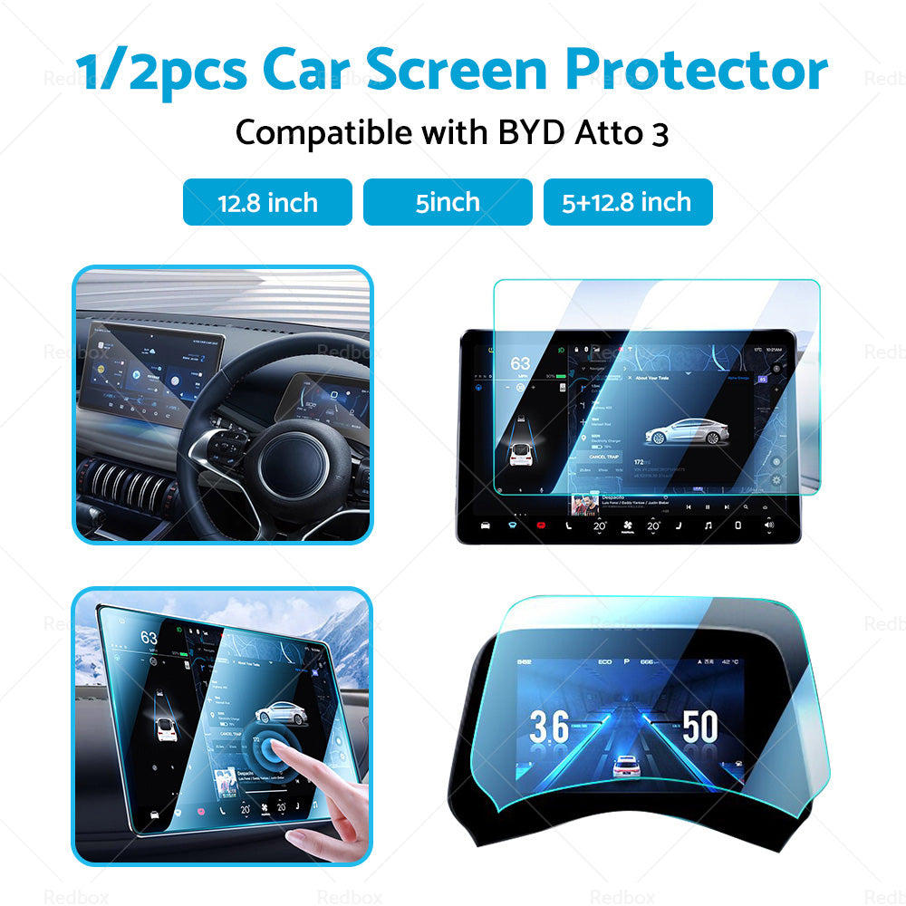 {{ Tempered Glass Screen Protector Center Control Suitable for BYD Atto3 Dolphin }} - Buy Car Parts Online at {{ Kaka Auto Parts }}.