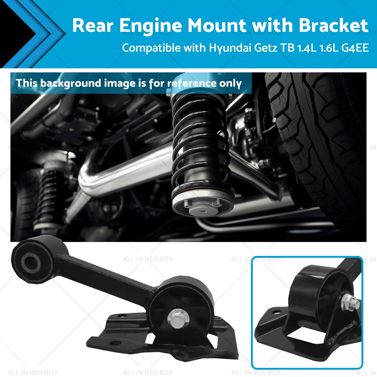 {{ Rear Engine Mount with Bracket Suitable for Hyundai Getz TB 1. 4L 1. 6L G4EE 05-11 }} - Buy Car Parts Online at {{ Kaka Auto Parts }}.
