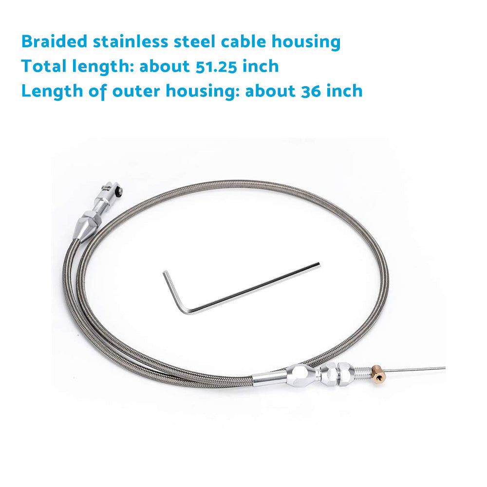 36 inch Braided Throttle Cable Kit Suitable For 97-07 Chevrolet LS1 4. 8 5. 3 5. 7 6. 0