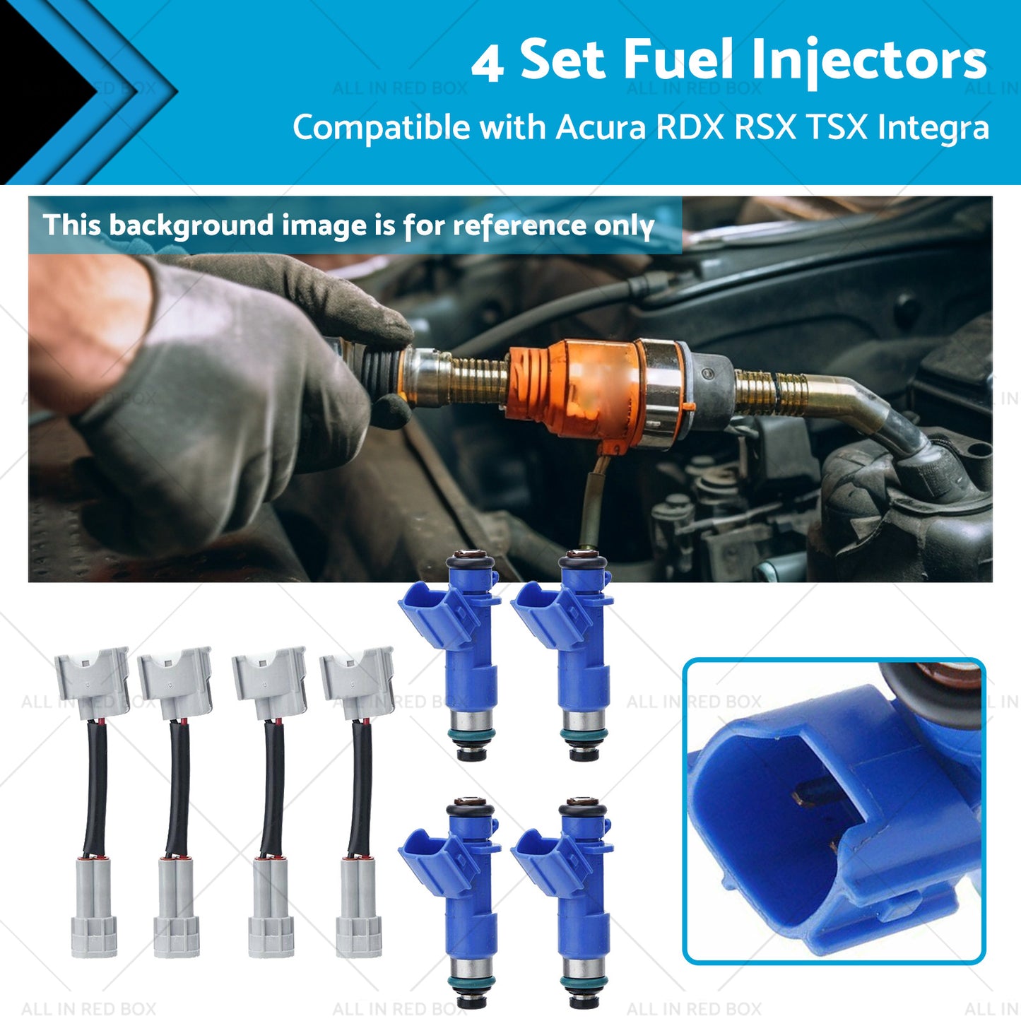 {{ 4 Set Fuel Injectors 16450-RWC-A01 Suitable for Acura RDX RSX TSX Integra 97-12 }} - Buy Car Parts Online at {{ Kaka Auto Parts }}.