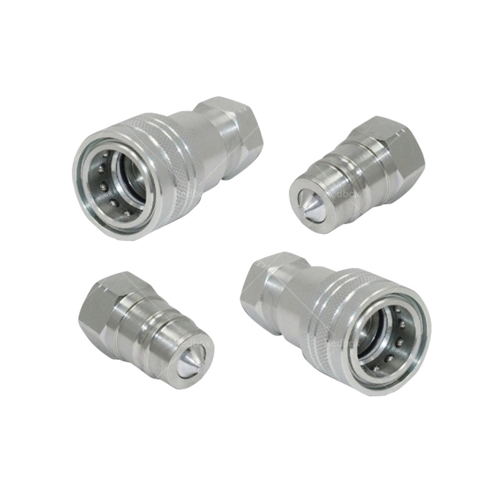 2 x SETS 1 or 2 inch BSP HYDRAULIC ISO POPPET QUICK RELEASE COUPLINGS COUPLERS TRACTOR