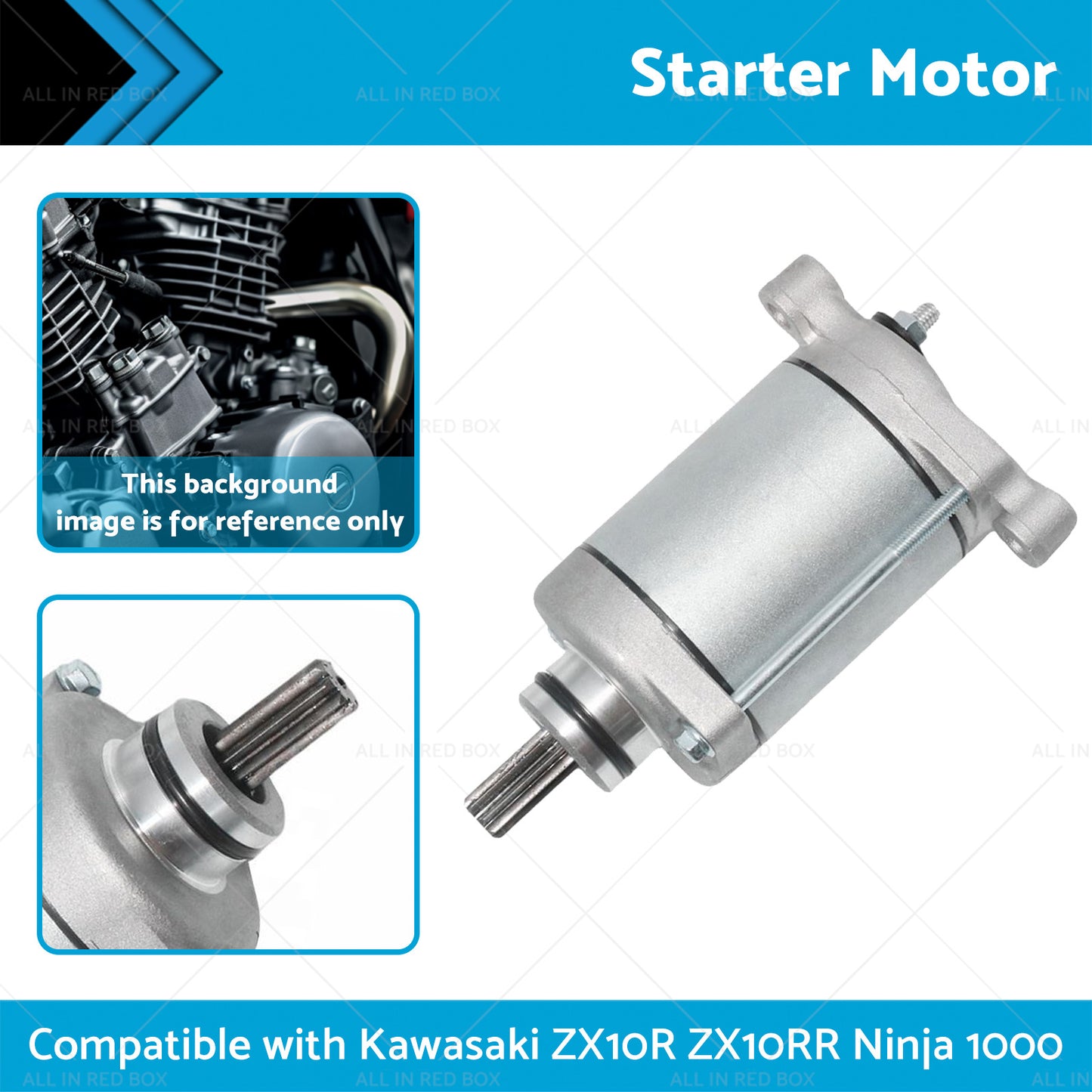 {{ Engine Starter Motor 9Teeth Suitable For Kawasaki ZX10R ZX10RR Ninja 1000 11-21 }} - Buy Car Parts Online at {{ Kaka Auto Parts }}.
