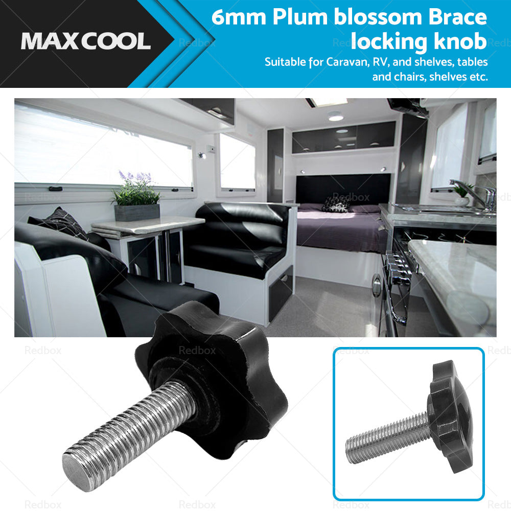 {{ Suitable For Caravan RV 6mm Plum Blossom 1X Carefree Awning Brace Locking Knob }} - Buy Car Parts Online at {{ Kaka Auto Parts }}.