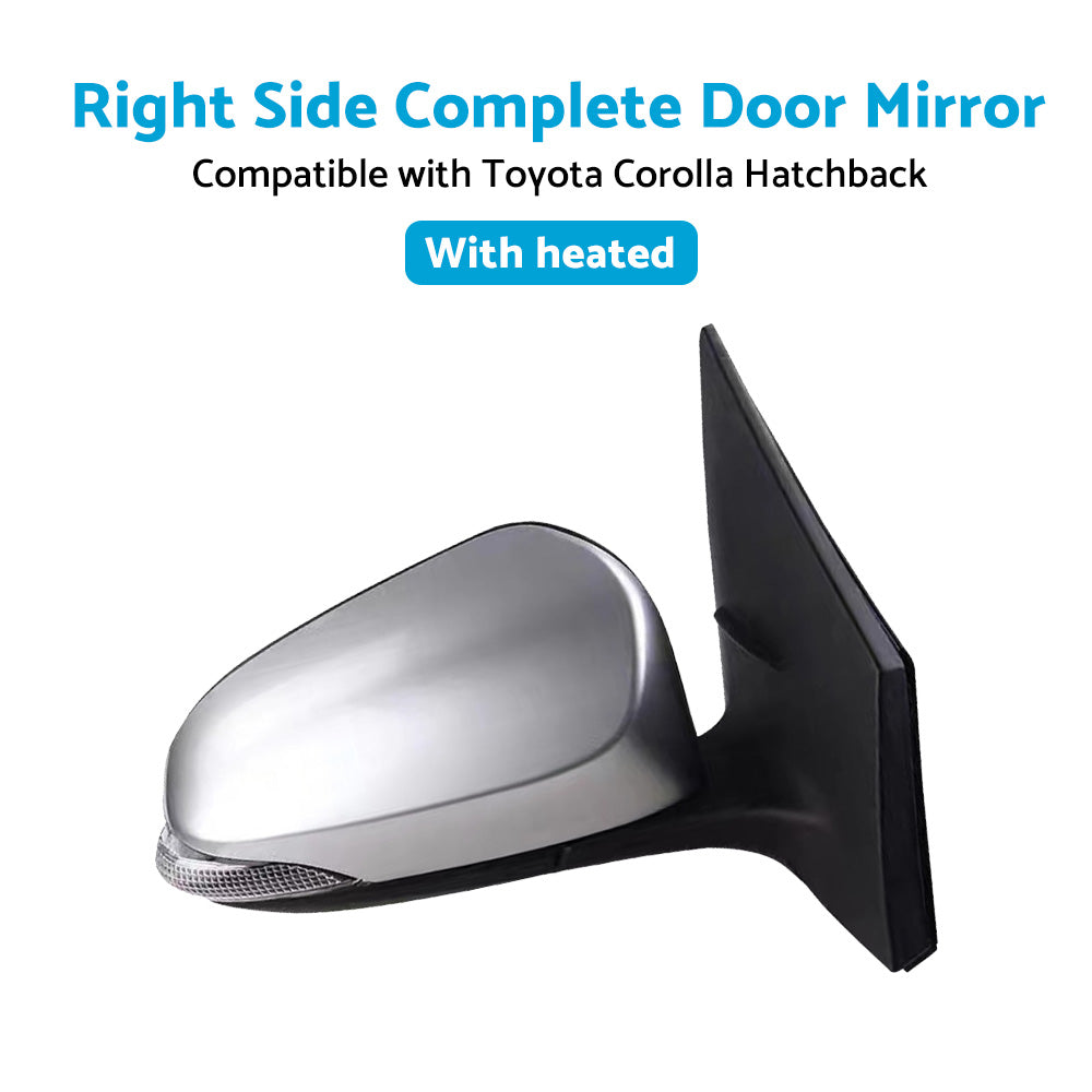 {{ Door Mirror Suitable for Toyota Corolla ZRE182 12-18 Hatch Right Silver Heated }} - Buy Car Parts Online at {{ Kaka Auto Parts }}.