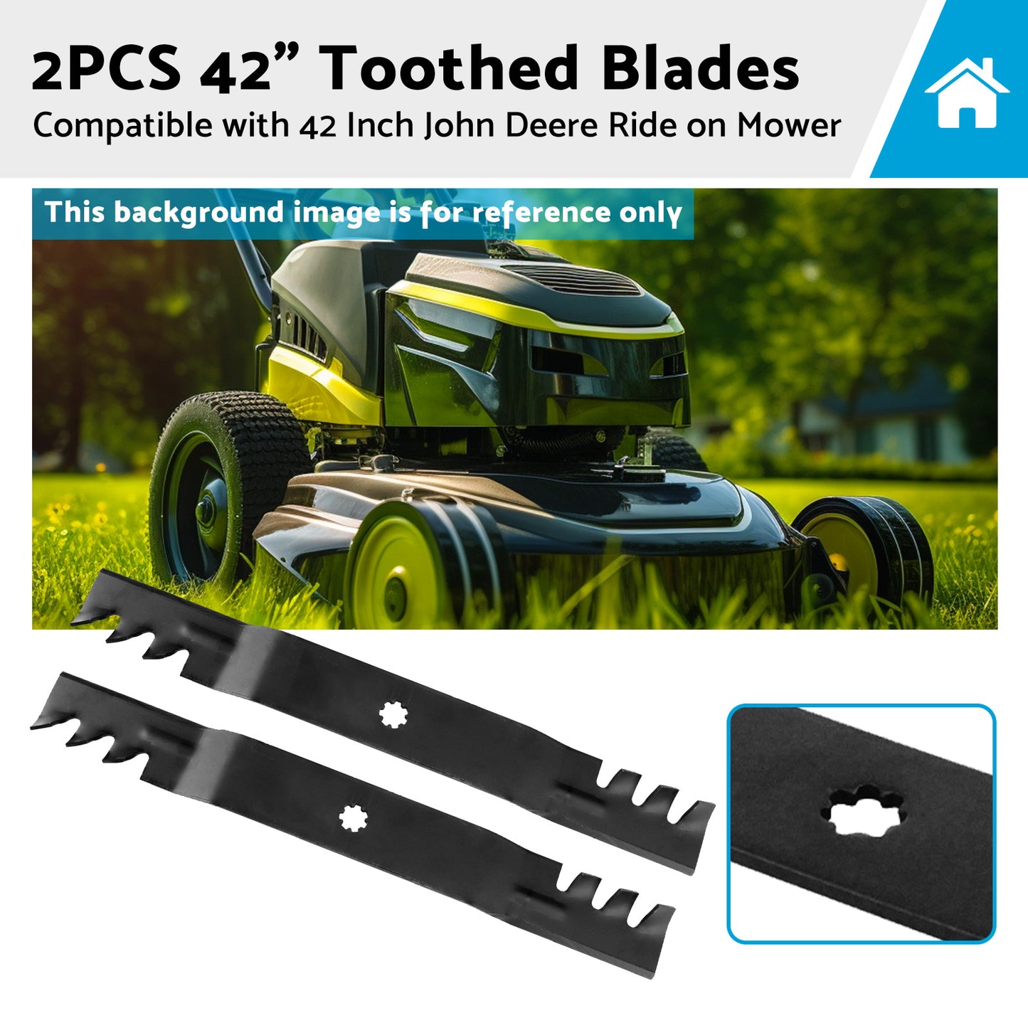 {{ 2PCS 42 inch Toothed Blades Suitable for John Deere M154061 M154062 GX22151 }} - Buy Car Parts Online at {{ Kaka Auto Parts }}.