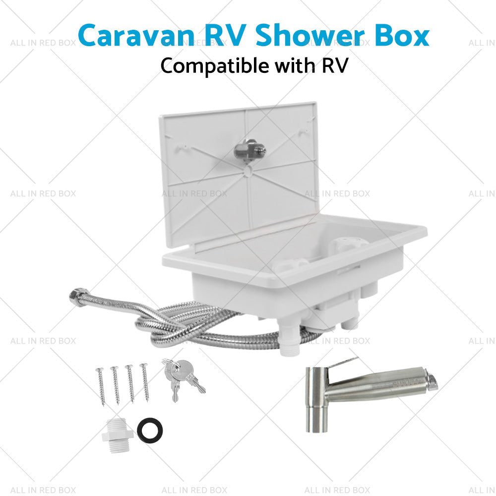 {{ Caravan RV Shower Box Kit External with Lock Exterior Camper Trailer Boat Marine }} - Buy Car Parts Online at {{ Kaka Auto Parts }}.