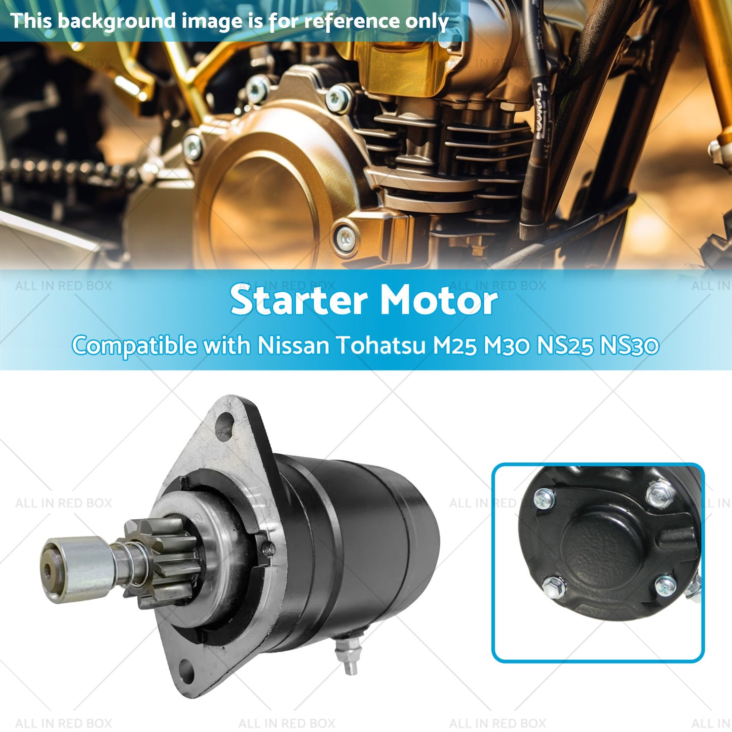 {{ Starter Motor Suitable for Nissan Tohatsu M25 M30 NS30 NS25 2-Stroke 1992-2005 }} - Buy Car Parts Online at {{ Kaka Auto Parts }}.