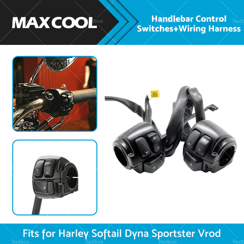 Motorcycle Handlebar Control Switches Wiring Harness Fits For Harley Dyna Vrod