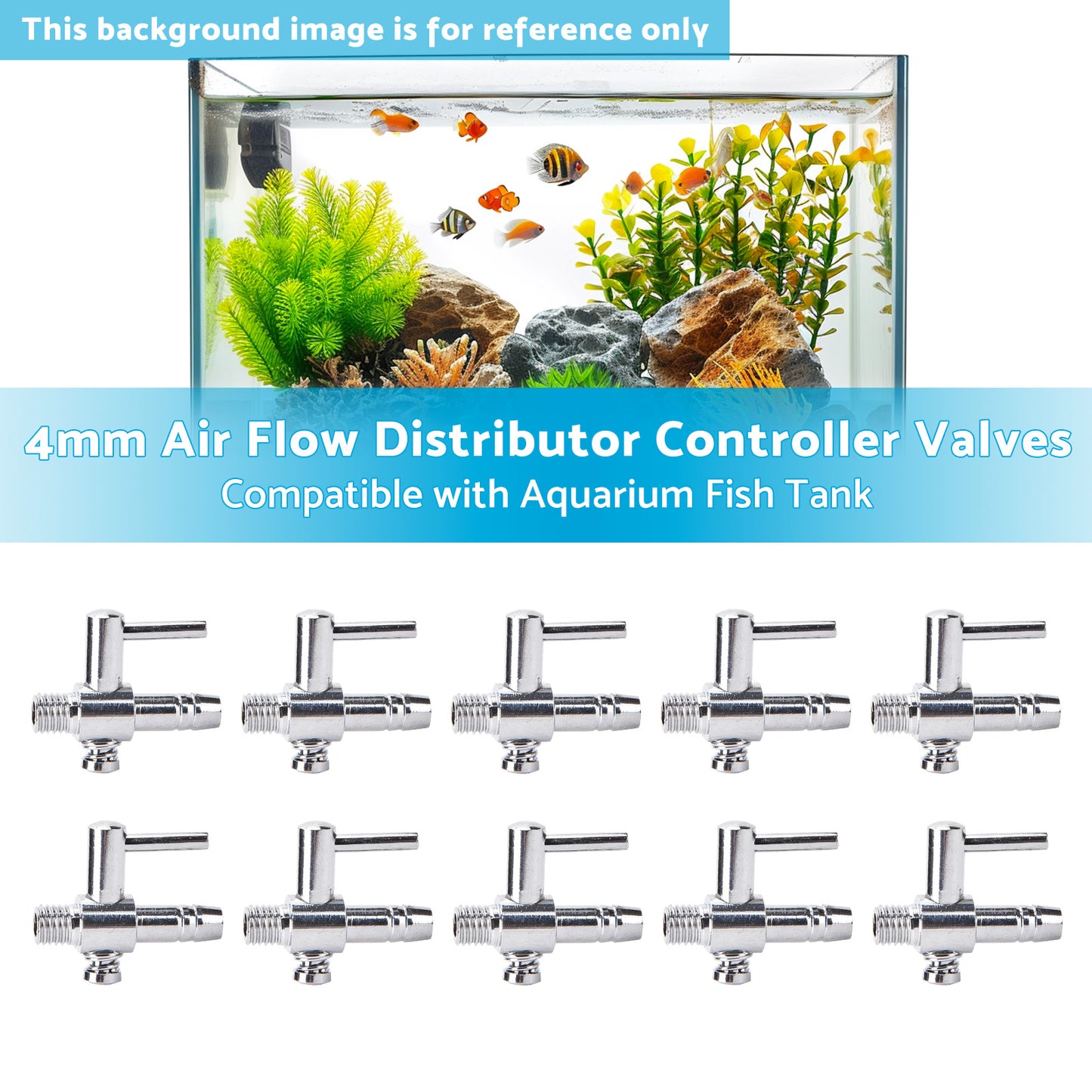 4mm Air Flow Distributor Controller Valves Suitable for Aquarium Fish Tank