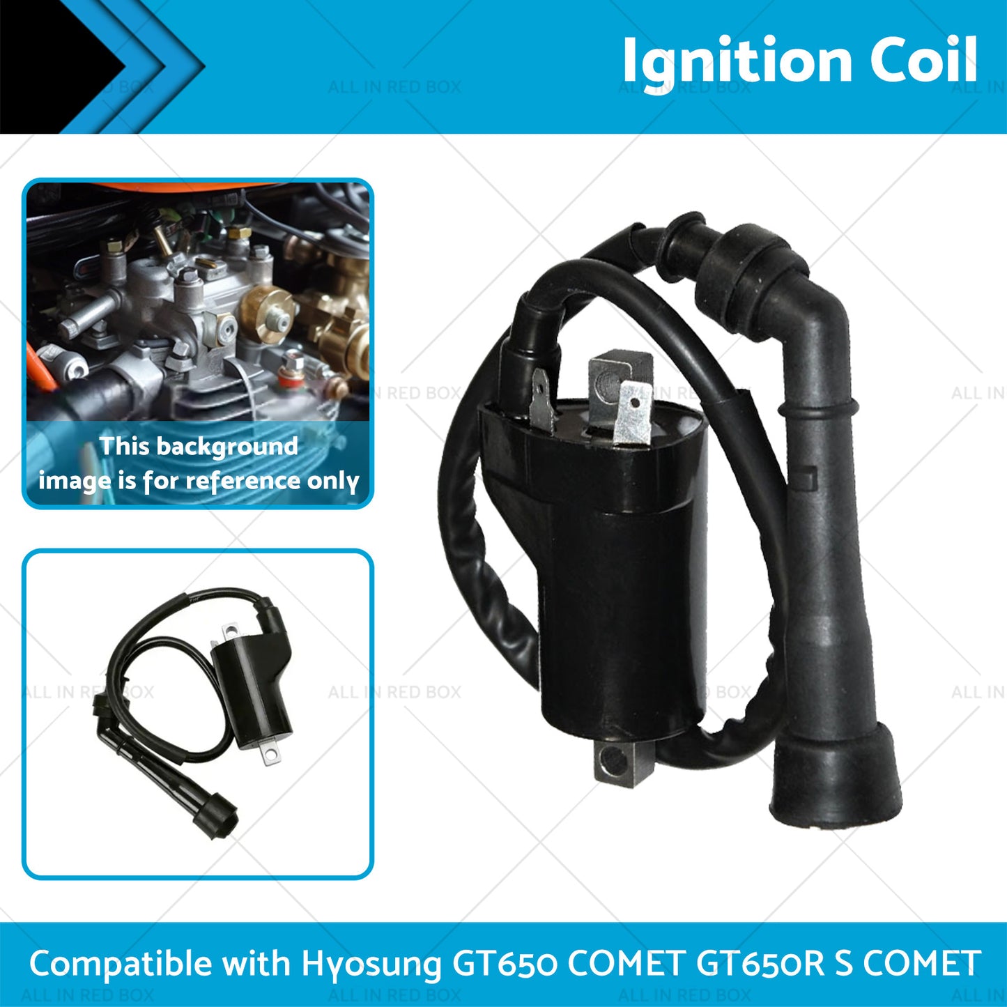 {{ 12V Single Lead Ignition Coil Suitable For Hyosung GT650 COMET GT650R S COMET }} - Buy Car Parts Online at {{ Kaka Auto Parts }}.