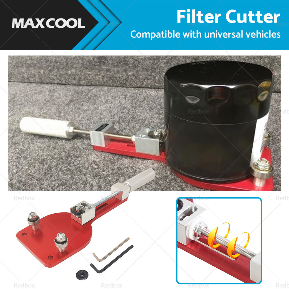 Filter Cutting Range 2-3 or 8 inch - 5 inch Car Oil Filter Cutter Tool Aluminum Alloy Red