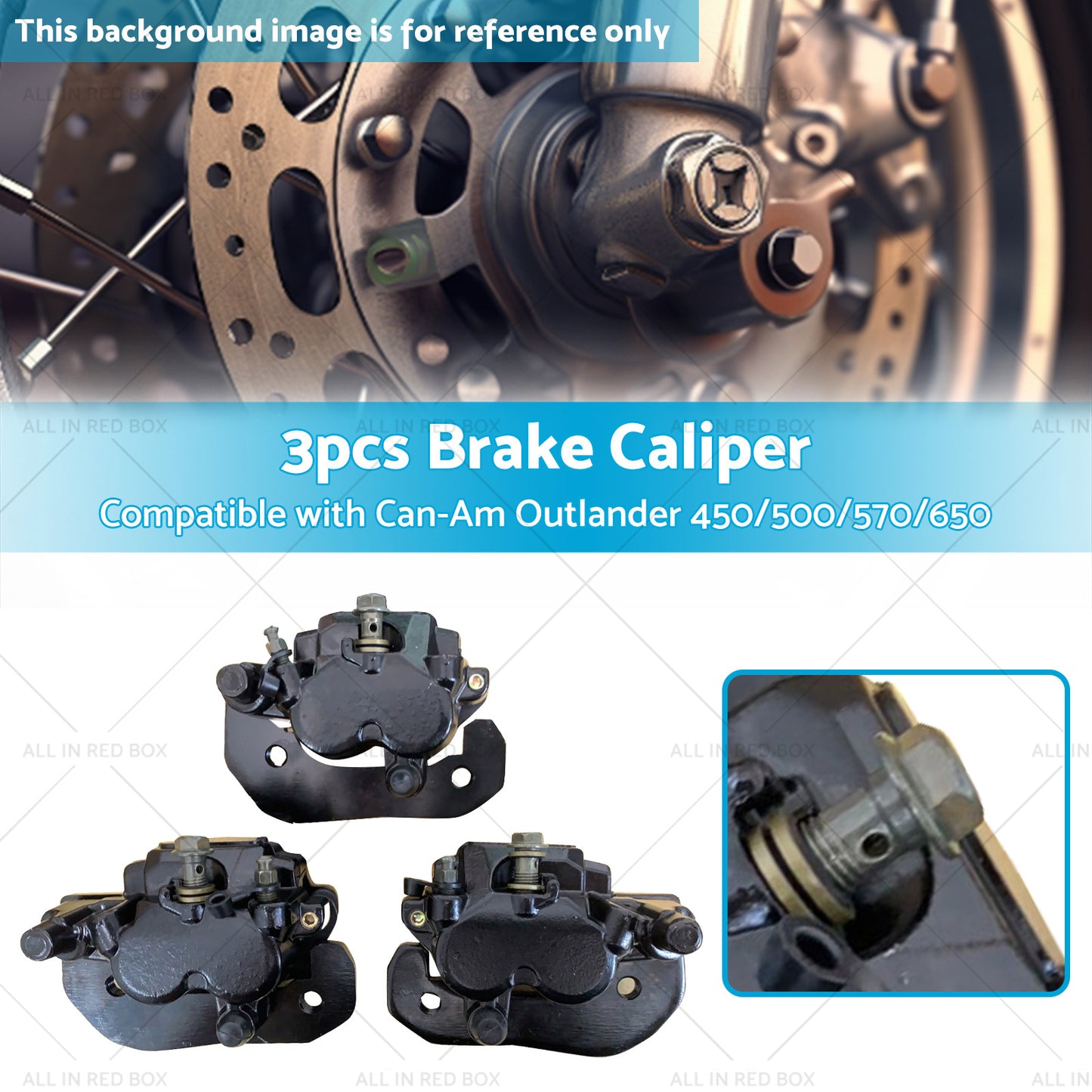 {{ Front and Rear Brake Caliper Set for Can-Am Outlander 450 500 570 650 800 850 1000 }} - Buy Car Parts Online at {{ Kaka Auto Parts }}.