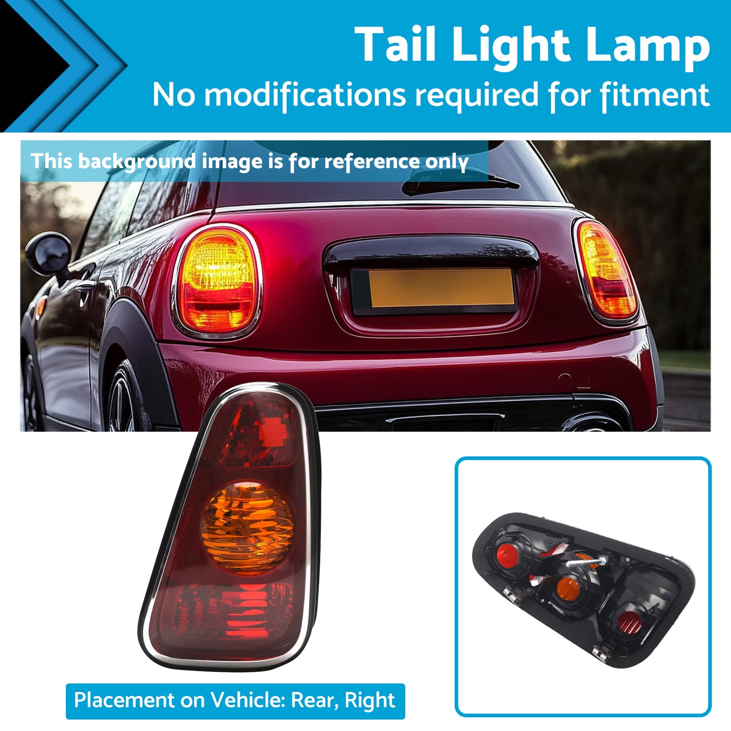 {{ Right Hand Tail Light Lamp Suitable For Mini Cooper Hatch R50 Hatchback 01-04 }} - Buy Car Parts Online at {{ Kaka Auto Parts }}.