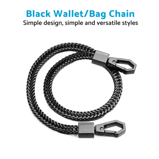 Alloy Black Wallet Chain 16inch 40cm Long Suitable for Biker Punk