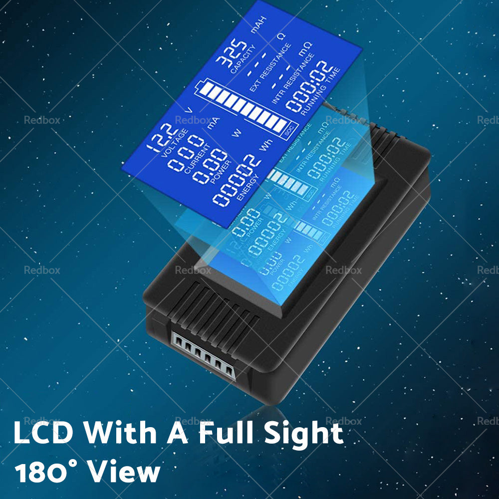 50-300A LCD Display DC Battery Monitor Meter 200V Voltmeter Amp For RV System