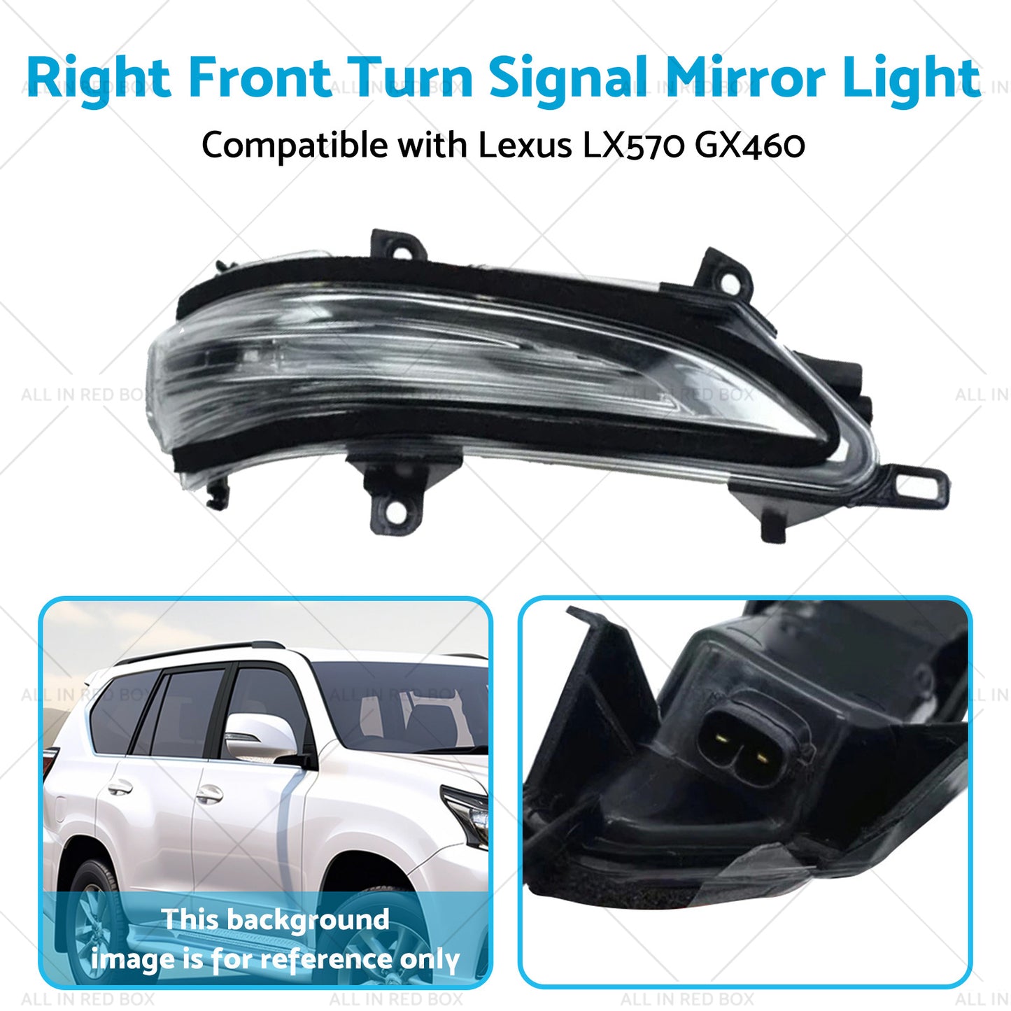 Right Front Turn Signal Mirror Light Suitable for Lexus 13-20 GX460 LX570