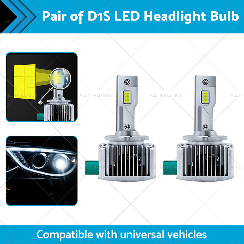 {{ Pair of 6000K For Replace HID Xenon D1S LED Headlight Bulbs Conversion 90W 2pcs }} - Buy Car Parts Online at {{ Kaka Auto Parts }}.