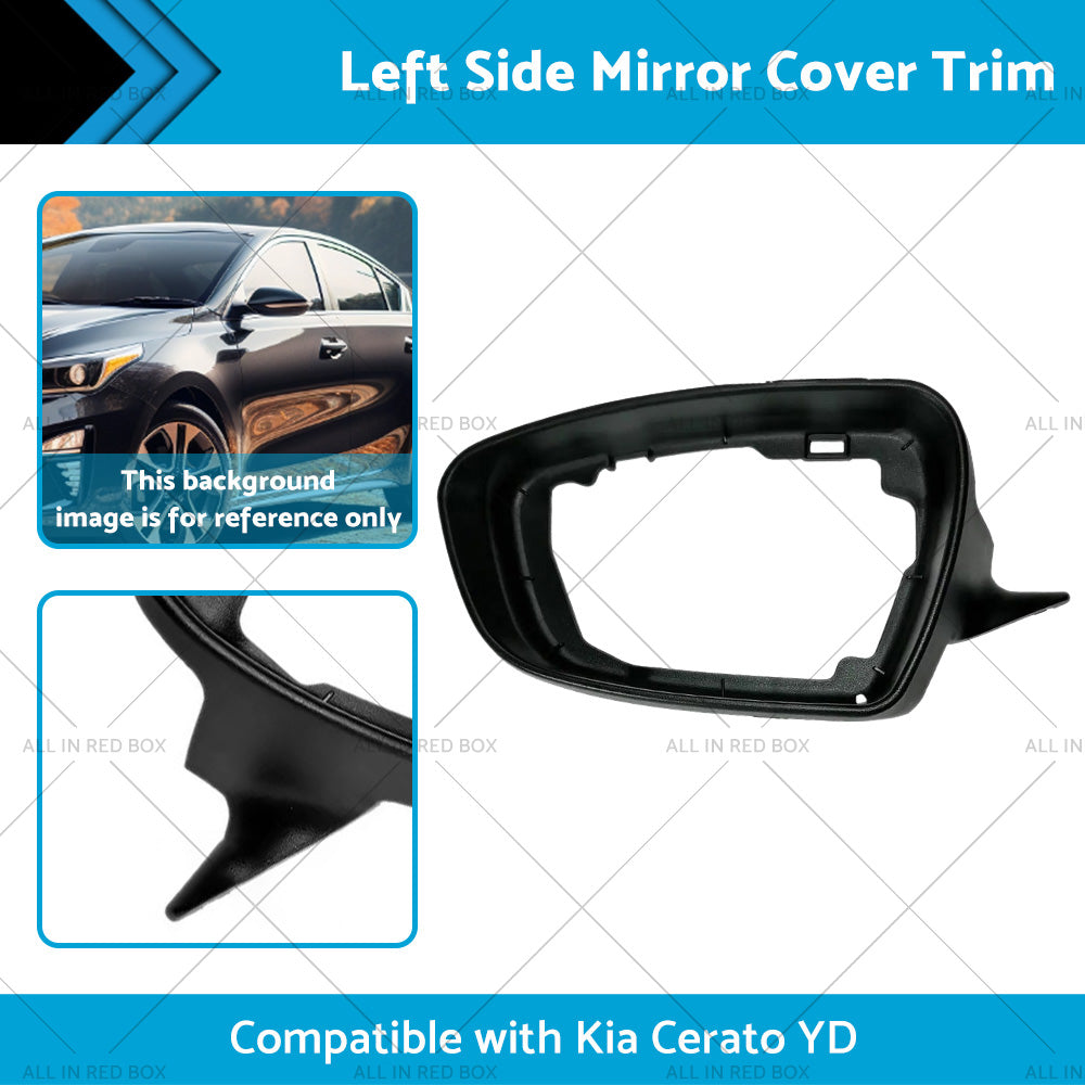 {{ Left Side Mirror Cover Trim Suitable for ?Kia Cerato YD 2013-2018 Matte Black }} - Buy Car Parts Online at {{ Kaka Auto Parts }}.