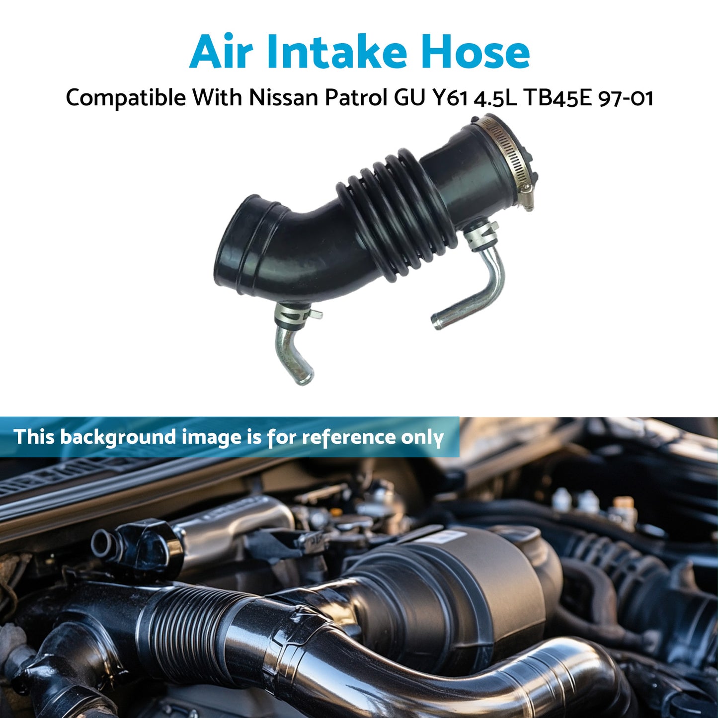 {{ Air Intake Hose Pipe Suitable For Nissan Patrol GU Y61 Petrol 4.5L TB45E 1997-01 }} - Buy Car Parts Online at {{ Kaka Auto Parts }}.