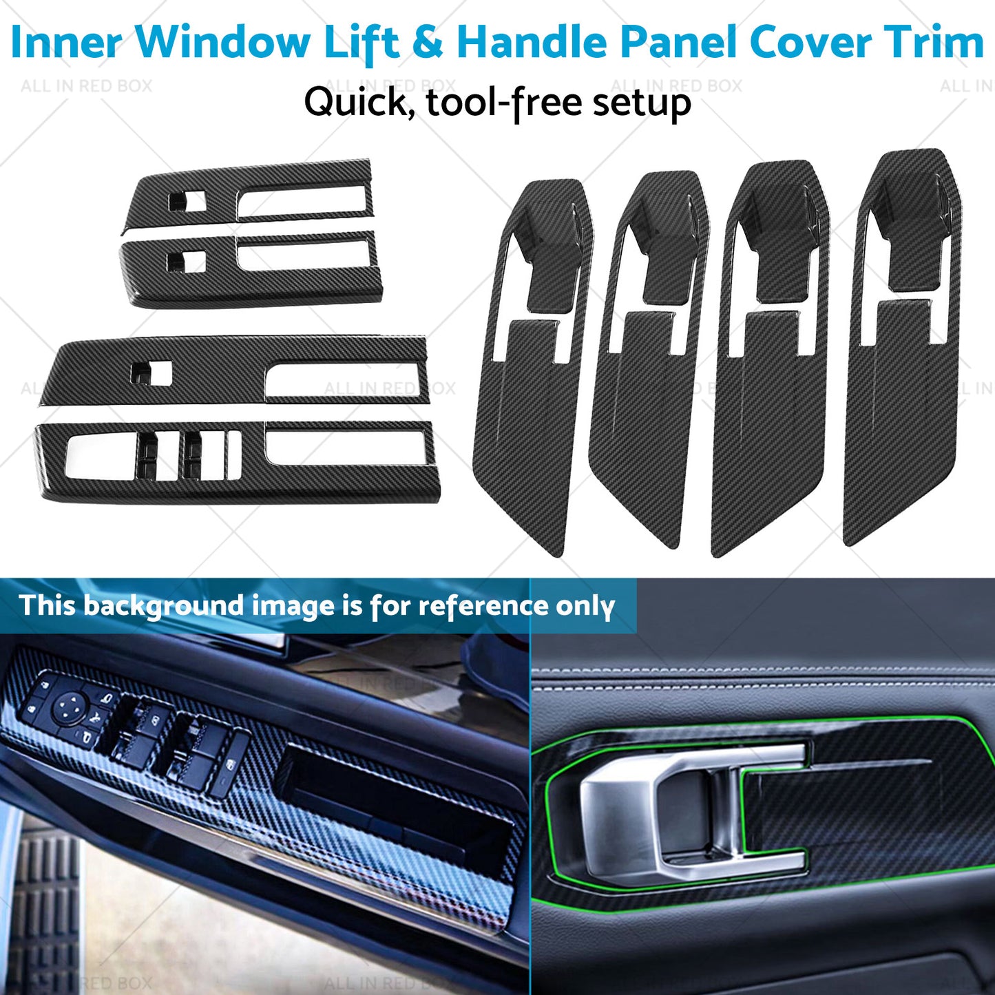 Inner Window Lift & Handle Panel Cover Trim Suitable For Mitsubishi Triton 23-25