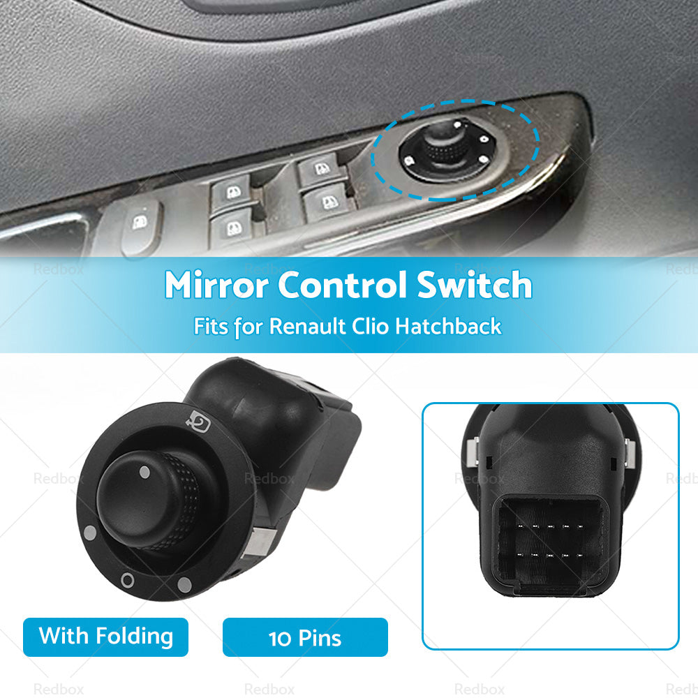 Mirror Control Switch With Folding 8200214921 For Renault Clio Mk4 2013-2015