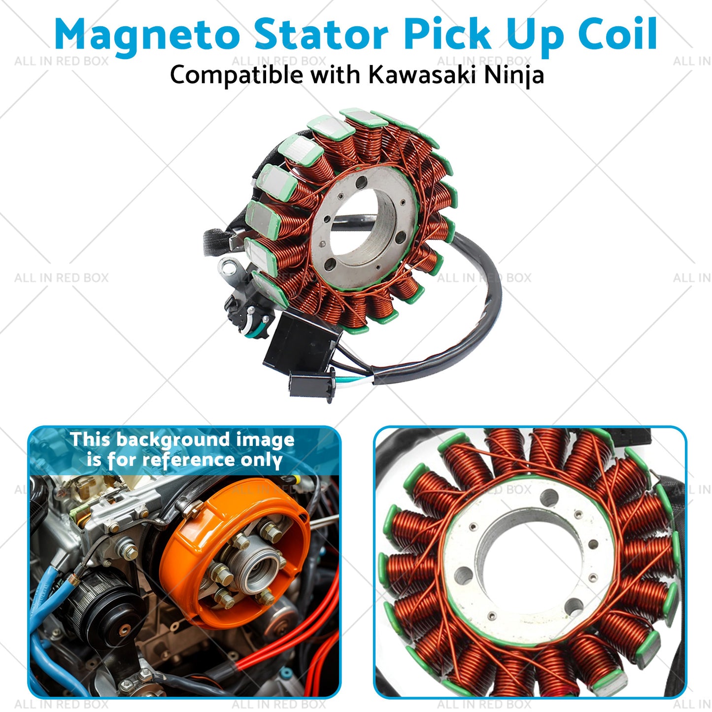 {{ Magneto Stator Pick Up Coil Suitable for Kawasaki Ninja 300 250 Z250 Z300 13-17 }} - Buy Car Parts Online at {{ Kaka Auto Parts }}.