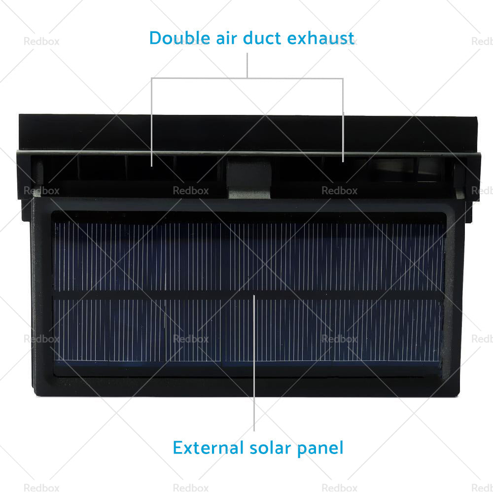 {{ Solar Powered Car Cooling Fan Cooler Auto Window Air Vent Exhaust Ventilation }} - Buy Car Parts Online at {{ Kaka Auto Parts }}.