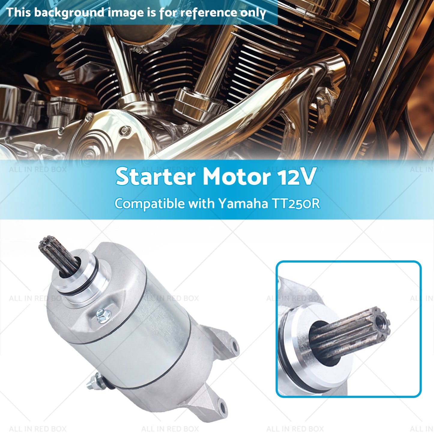 {{ Starter Motor 12V Suitable for Yamaha YS250 TT250R YBR250 93-06 }} - Buy Car Parts Online at {{ Kaka Auto Parts }}.
