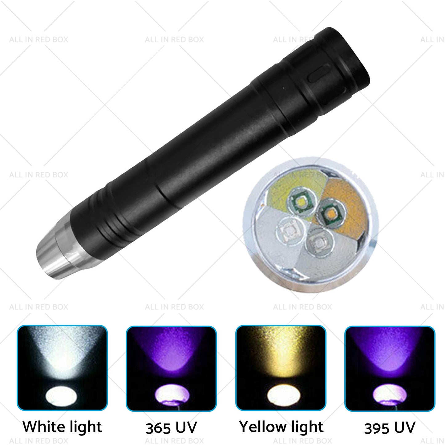 Professional Gemstone Identification Light 4 in1 LED Flashlight Gemologist Tool