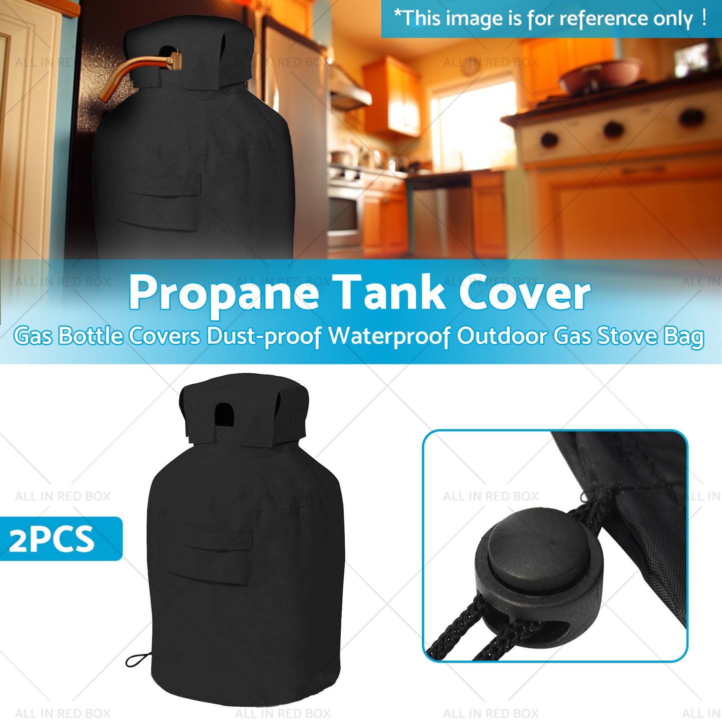 {{ 2PCS Propane Tank Cover Gas Bottle Covers Dust-proof Waterproof Gas Stove Bag }} - Buy Car Parts Online at {{ Kaka Auto Parts }}.