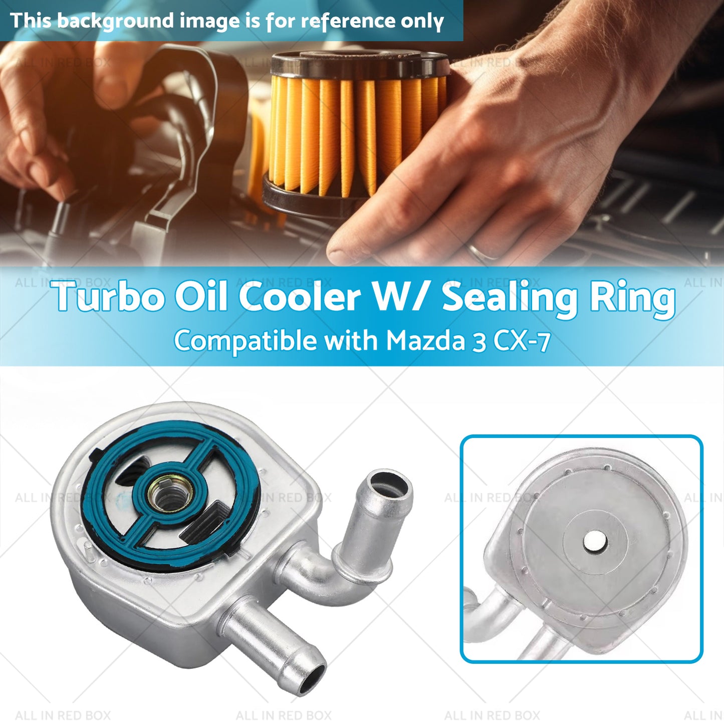 {{ LF6W14700A Turbo Oil Cooler W or Sealing Ring Suitable for Mazda 3 CX-7 03-14 }} - Buy Car Parts Online at {{ Kaka Auto Parts }}.
