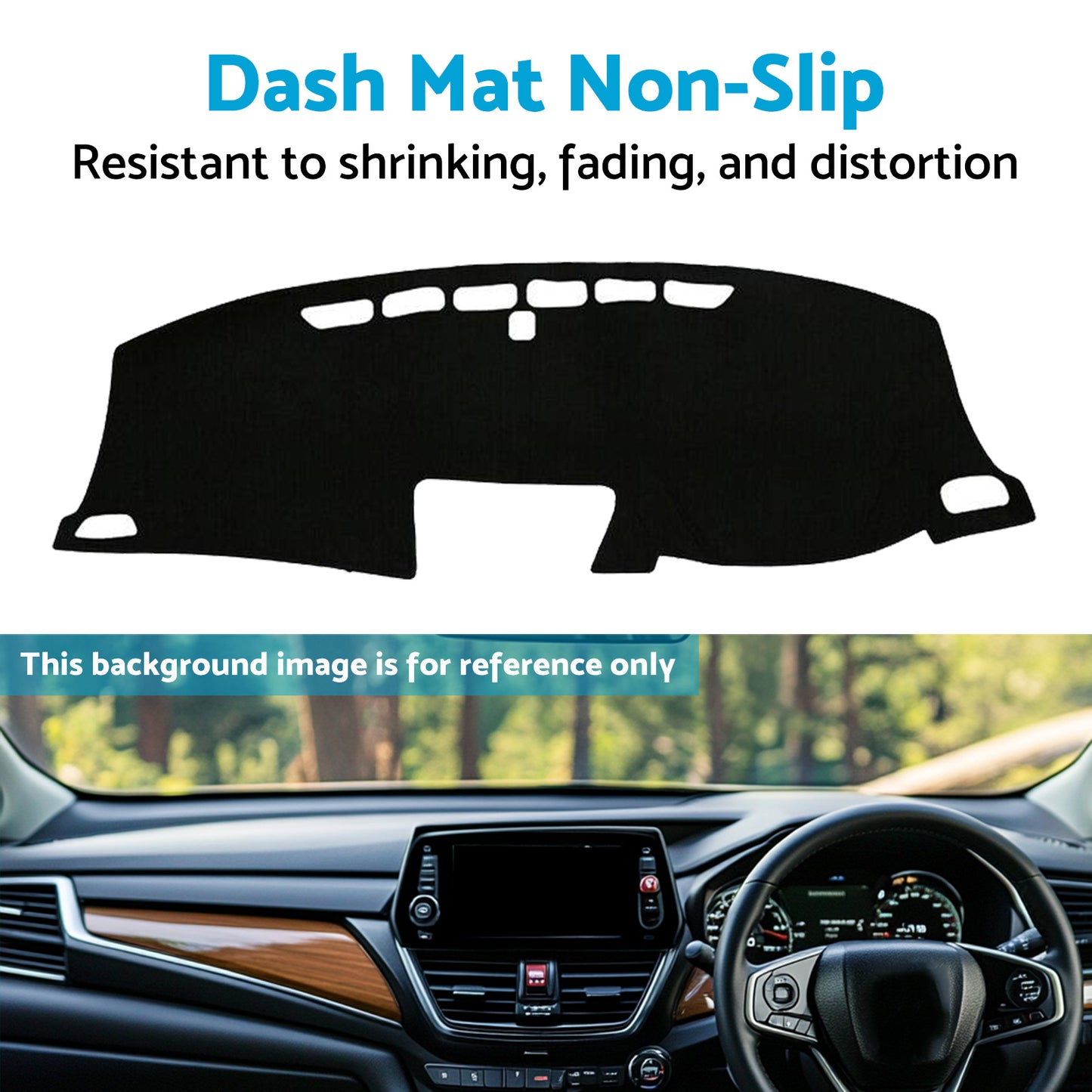 Non-Slip Dash Mat Dashboard Cover Suitable For Honda CRV CR-V RM 2012-2017 Black