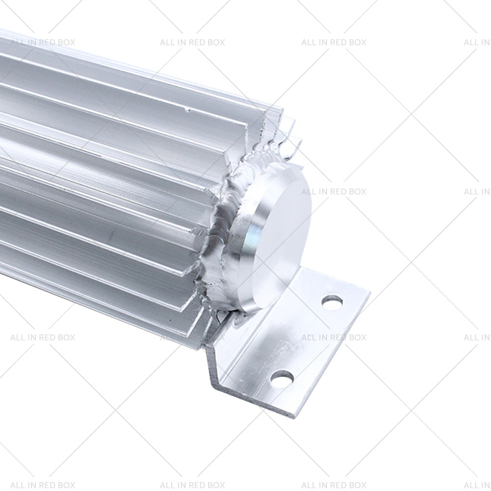 {{ Universal 12'' Aluminum Dual Pass Finned Transmission Oil Cooler W Fittings SL }} - Buy Car Parts Online at {{ Kaka Auto Parts }}.