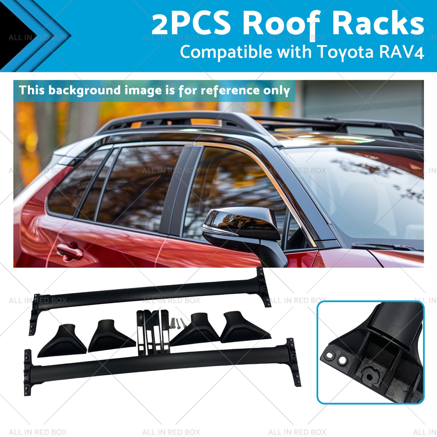 {{ 2PCS Roof Racks or Roof Cross Bars Suitable for Toyota RAV4 2019-2023 }} - Buy Car Parts Online at {{ Kaka Auto Parts }}.