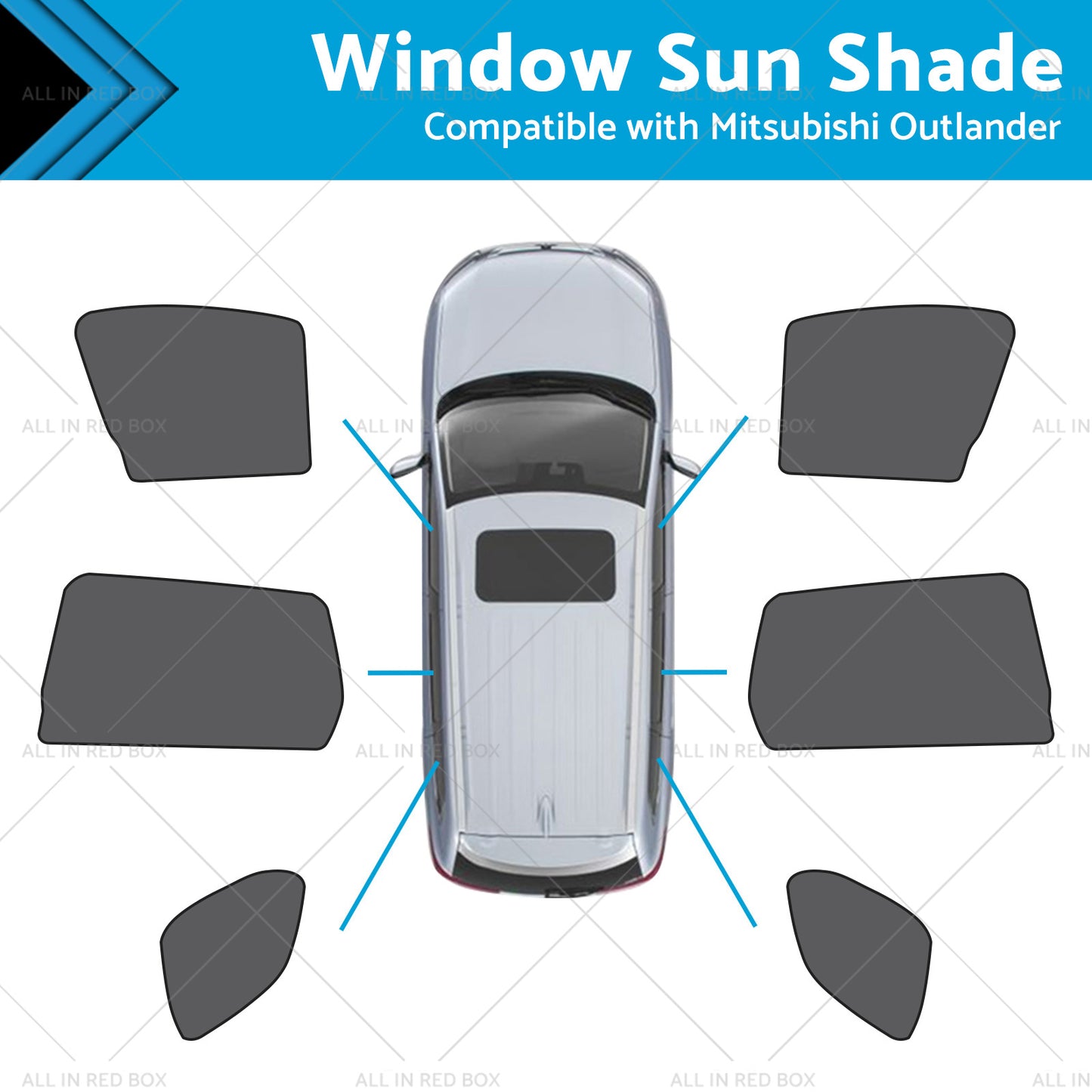 {{ Car Window Magnetic Mesh Sun Shades Suitable for Mitsubishi Outlander 2021-23 }} - Buy Car Parts Online at {{ Kaka Auto Parts }}.