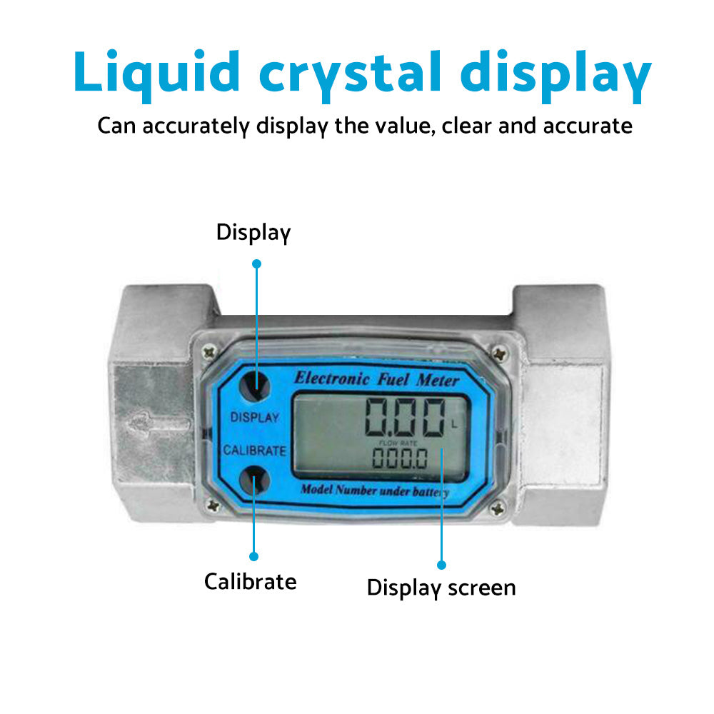 1/1.5/2 inch Turbine Digital Diesel Water Fuel Flow Meter Oval Gear Flow Gauge