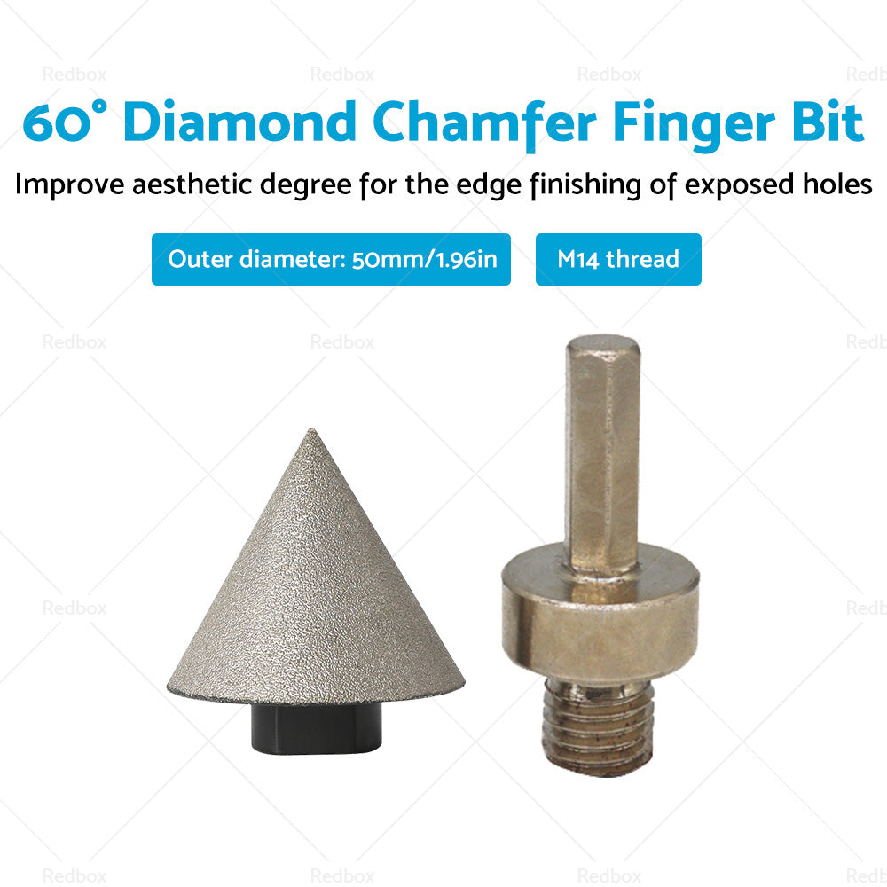 {{ 60隆茫 1 Pcs 50mm Diamond Chamfer Finger Bit Ceramic Tile Milling Cone Bit Cut }} - Buy Car Parts Online at {{ Kaka Auto Parts }}.
